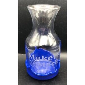Makers Mark Bourbon Cocktail Glass Blue Wax Barware Shaker Pour RARE KY